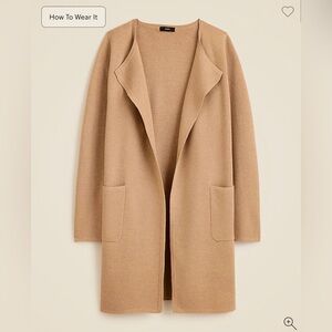 J Crew Juliette collarless sweater-blazer